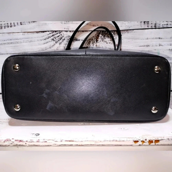 Coach Peyton Jordan Double Zip Carryall Shoulder Bag‎ in Black Leather - Picture 6 of 16